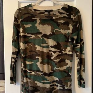 J Crew Sweater - 100% Merino Wool, Camo print